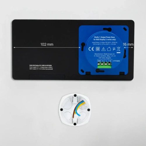Shelly Wall Display X2i – Wall control panel and light switch, Wi-Fi, Bluetooth, black