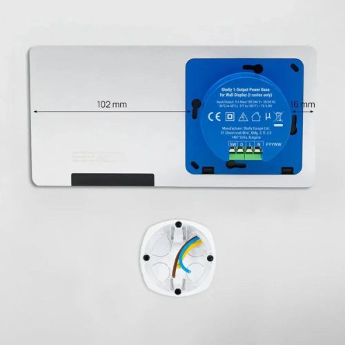 Shelly Wall Display X2i – Wall control panel and light switch, Wi-Fi, Bluetooth, silver