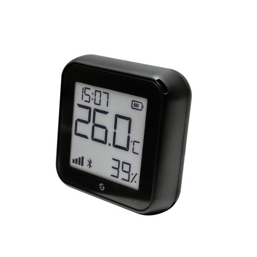 Shelly PLUS GEN3 H&T Wi-Fi + Bluetooth humidity and temperature sensor with e-paper display (black)