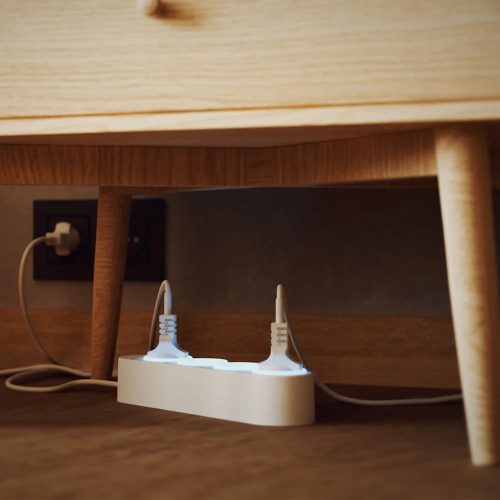 Shelly Power Strip 4 Gen4 –  smart power strip with 4 sockets, power meter, Wi-Fi, Zigbee, Matter, white