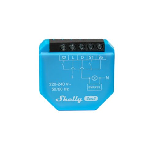 Shelly 1L Gen3 smart 1-gang relay modul for no-neutral wiring
