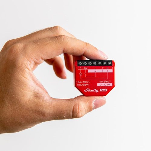 Shelly 1PM GEN3 single channel WiFi smart relay switch with power meter (16A)