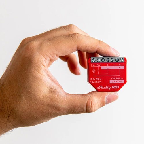 Shelly 1PM Gen4 multiprotocol (Wi-Fi+ Bluetooth / Zigbee 3.0) relay module, with power meter, Matter compatible