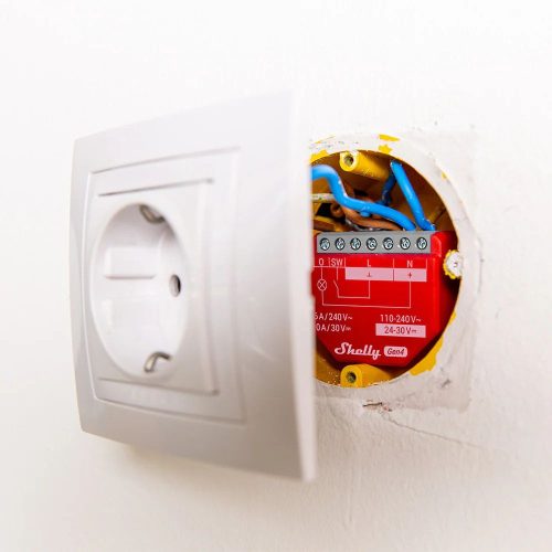 Shelly 1PM Gen4 multiprotocol (Wi-Fi+ Bluetooth / Zigbee 3.0) relay module, with power meter, Matter compatible