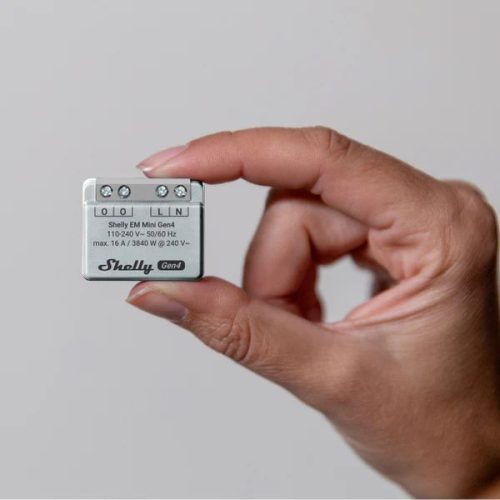 Shelly EM Mini Gen4 – smart power meter (16A), Wi-Fi, Bluetooth, Matter, Zigbee
