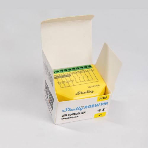 Shelly Plus RGBW PM - smart Wi-Fi  controller for single color, RGB or RGBW LED strips