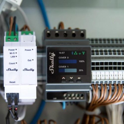 Shelly PRO 4PM Dual Cover WiFi + Ethernet + Bluetooth - 4-gang relay with power meter for controlling 2 roller shutters