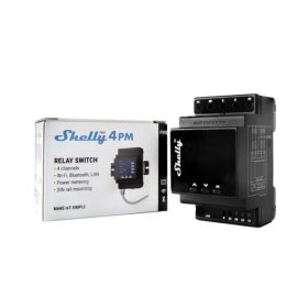   Shelly PRO 4PM WiFi + Ethernet 4-gang smart relay switch with power meter