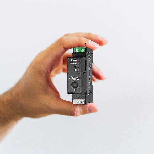 Shelly Qubino Wave PRO 2PM smart DIN-rail relay with 2-gang, power meter, with Z-Wave protocol