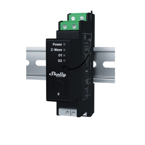 Shelly Qubino Wave PRO 2 Shutter smart DIN-rail relay for roller shutter control, with Z-Wave protocol
