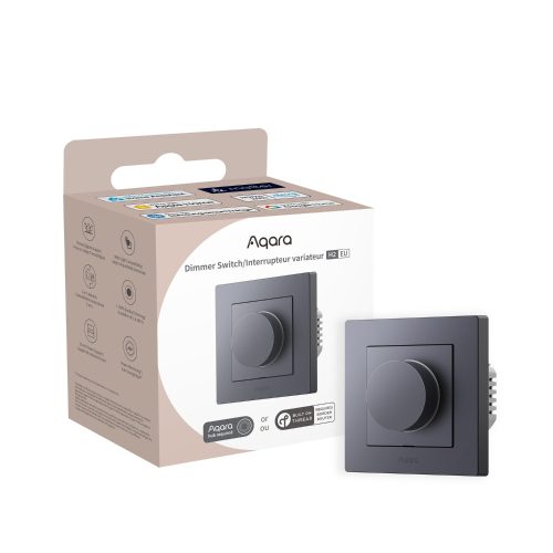 Aqara H2 Dimmer EU, Zigbee + Thread dimmer wall switch with universial wiring, grey