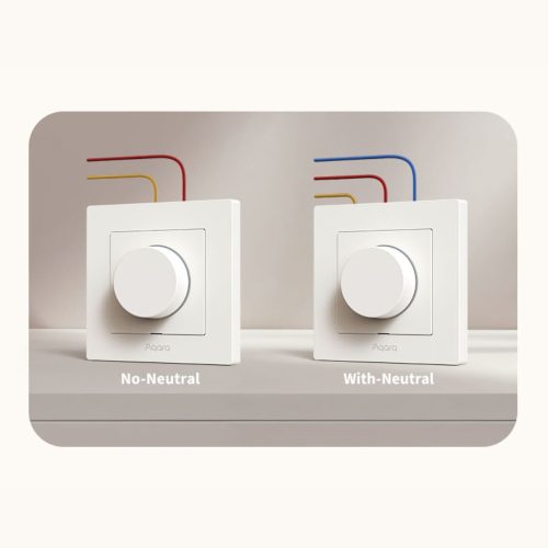 Aqara H2 Dimmer EU, Zigbee + Thread dimmer wall switch with universial wiring, grey