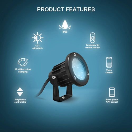 Gledopto GL-G-002P Zigbee Pro (Zigbee 3.0 + RF receiver) outdoor garden spot light RGB+CCT 230V