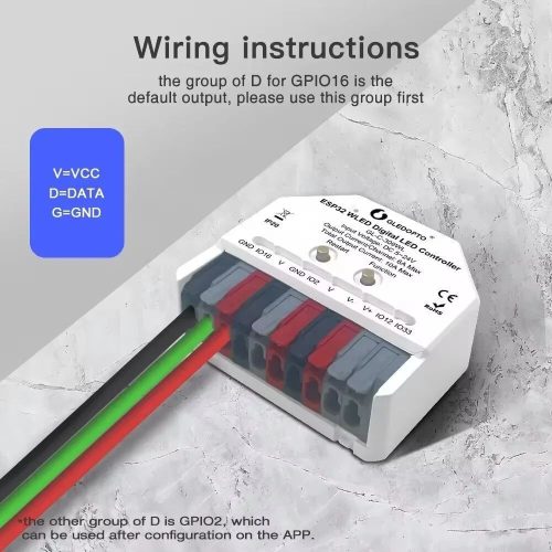 Gledopto GL-C-309WL Ultra Mini smart Wi-Fi IC LED strip controller, with WLED firmware