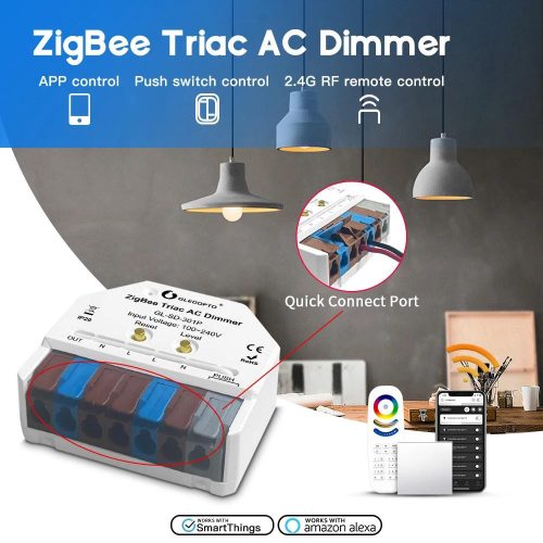 Gledopto GL-SD-301P ultra mini AC Dimmer modul, Zigbee Pro (Zigbee 3.0 + RF receiver)