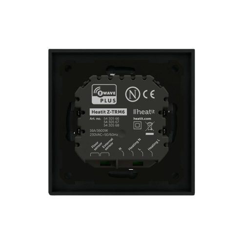 HeatIt Z-TRM6 Thermostat Z-Wave 800 series (matt black)