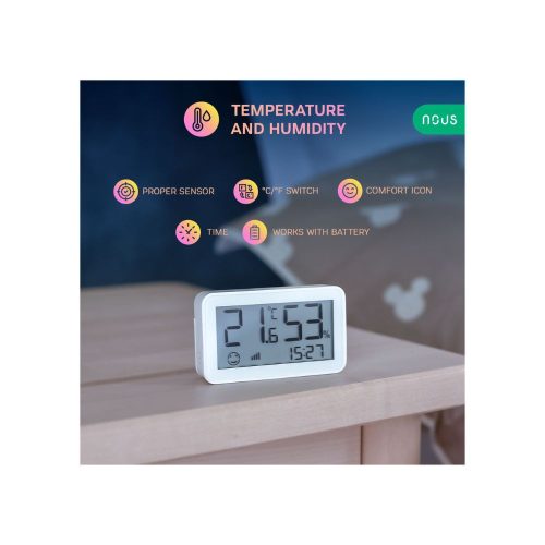 Nous E6 smart Tuya Zigbee wireless temperature and humidity sensor with LCD display