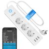 NOUS A5T smart Wi-Fi power strip (3-gang + 3 USB-A), Tasmota