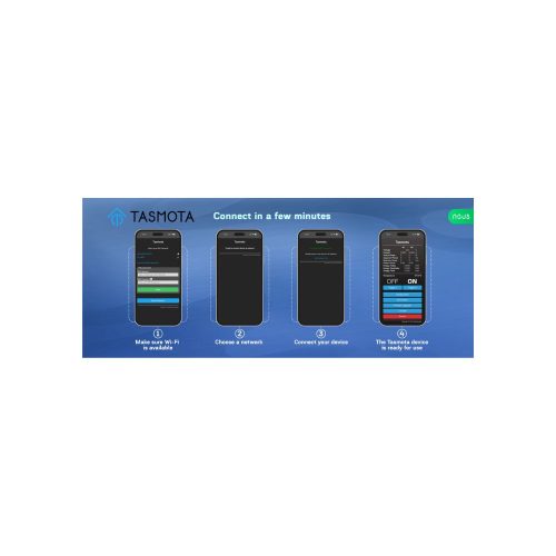 Nous B3T smart Wi-Fi 2-gang mini module, power meter, roller shutter / curtain control (Tasmota, Matter compatible)