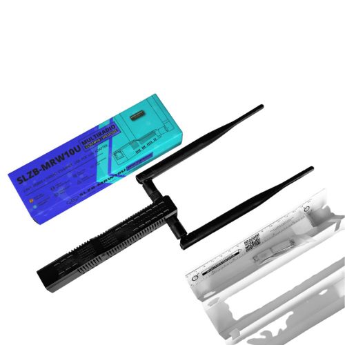 SMLIGHT SLZB-MRW10U – Multi-Radio PoE Adapter, Zigbee, Thread, Z-Wave, Matter, black (ESP32+CC2674P10+EFR32ZG23)