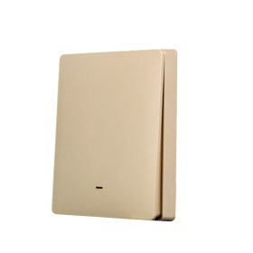 SmartWise wall switch front panel, gold colour, 1-button
