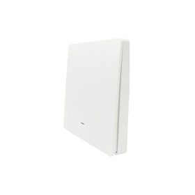 SmartWise wall switch front panel, white, 1-button