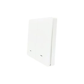 SmartWise wall switch front panel, white, 2-button