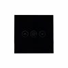 SmartWise roller shutter / shader / curtain smart switch, eWeLink compatible, with black touch glass front panel