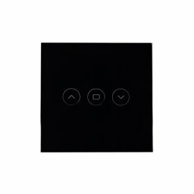   SmartWise roller shutter / shader / curtain smart switch, eWeLink compatible, with black touch glass front panel