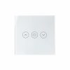 SmartWise roller shutter / shader / curtain smart switch, eWeLink compatible, with white touch glass front panel