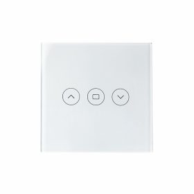   SmartWise roller shutter / shader / curtain smart switch, eWeLink compatible, with white touch glass front panel