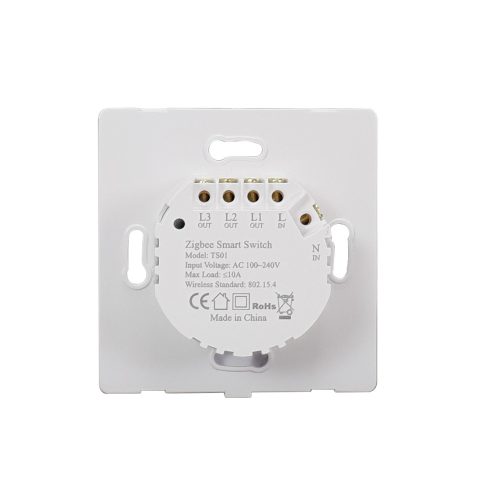 SmartWise T62 UNI Zigbee 3.0 + RF, 2-gang smart wall switch with universal wiring and touch switch, WITHOUT FRONT PANEL