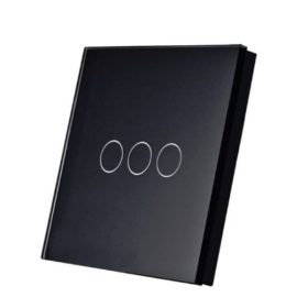   SmartWise TEREM3B Bluetooth (eWeLink-Remote) wireless touch switch, black, 3 button
