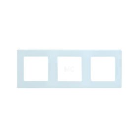 SmartWise white glass triple frame for S1W smart socket