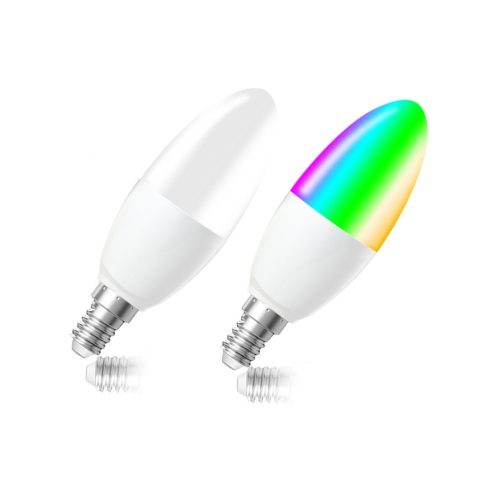 SmartWise E14 Wi-Fi + eWeLink-Remote (Bluetooth) smart bulb, 5W, adjustable warm/cold white + RGB color light