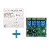 SmartWise 85V-250V AC Wi-Fi + eWeLink-Remote 4-gang smart relay switch, NO/NC, dry contact, momentary switch