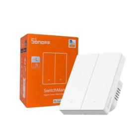   SONOFF SwitchMan M5 Zigbee smart wall switch, 2-gang, modular version, white (ZBM5-2C-80W)