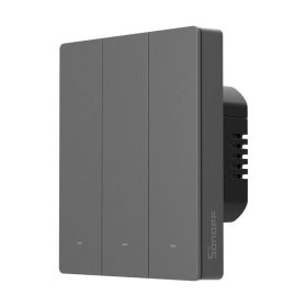  SONOFF SwitchMan M5 Wi-Fi / Matter smart wall switch, 3-gang, modular version, (new) gray (M5-3C-80M)