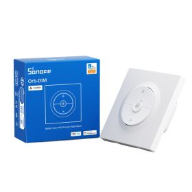   SONOFF Orb-DIM Matter over Wi-Fi Dimmer Wall Switch – dimmer switch with power monitoring, Matter, Wi-Fi, white (MINI-DIM-E)