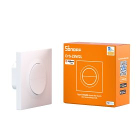  SONOFF Orb-ZBW2L 2-Gang Zigbee Smart Switch (No Neutral) – dual-channel, live-wire only switch, Zigbee, white (MINI-ZB2GS-L-E)
