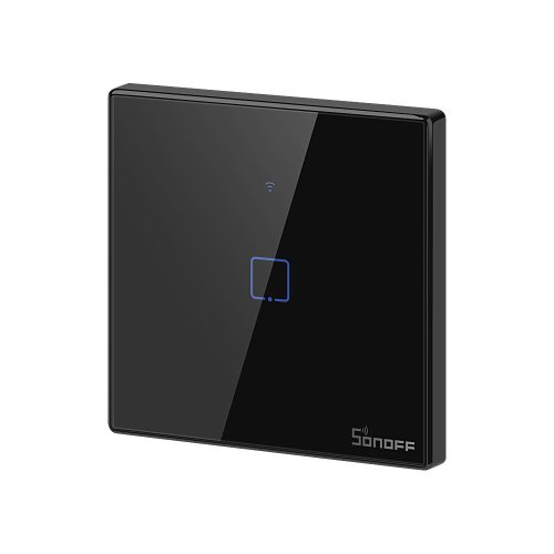 Sonoff TX T3 EU 1C 1-gang smart WiFi + RF wall touch light switch (black)