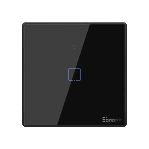 Sonoff TX T3 EU 1C 1-gang smart WiFi + RF wall touch light switch (black)
