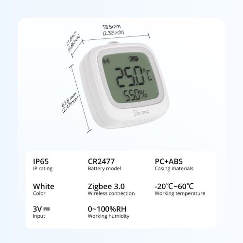 SONOFF SNZB-02WD IP65 Zigbee LCD Smart Temperature Humidity Sensor