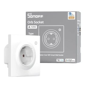   Sonoff Orb Socket Matter over Wi-Fi Smart Wall Socket – smart wall socket for Fusion Orb, with energy monitoring, Wi-Fi, Matter, white (WS01TPF-E)